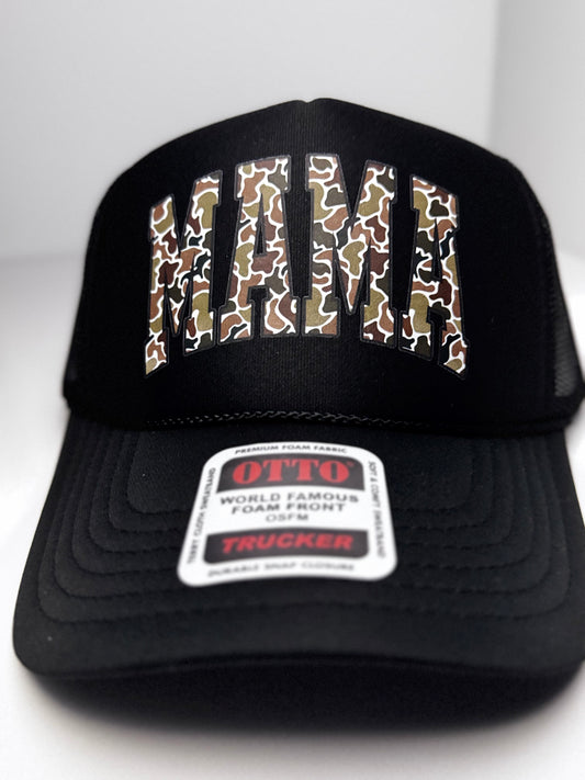 Black Camo MAMA Hat